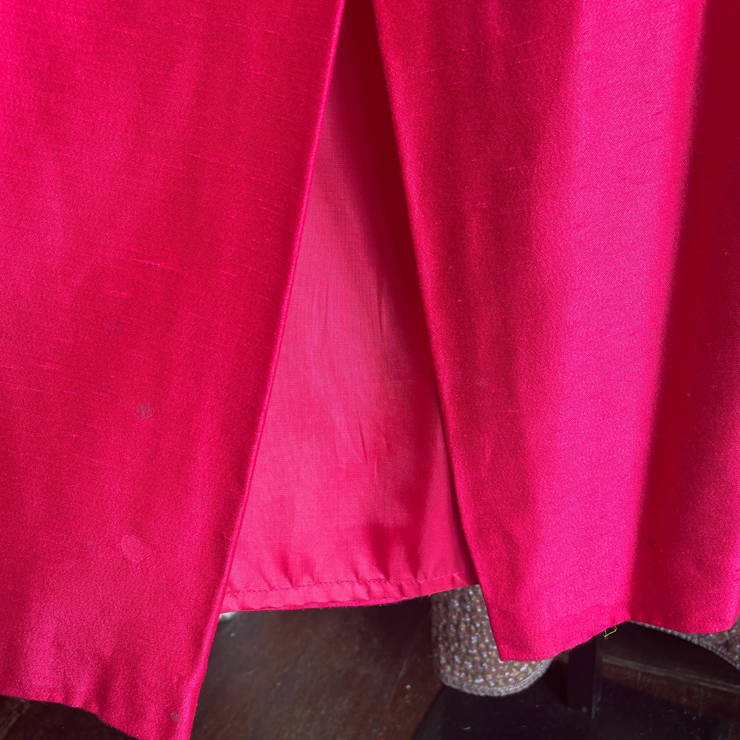 Vintage Watters Watters 80s Powersuit in Hot Pink w Faux Pearl Buttons Ⓢ