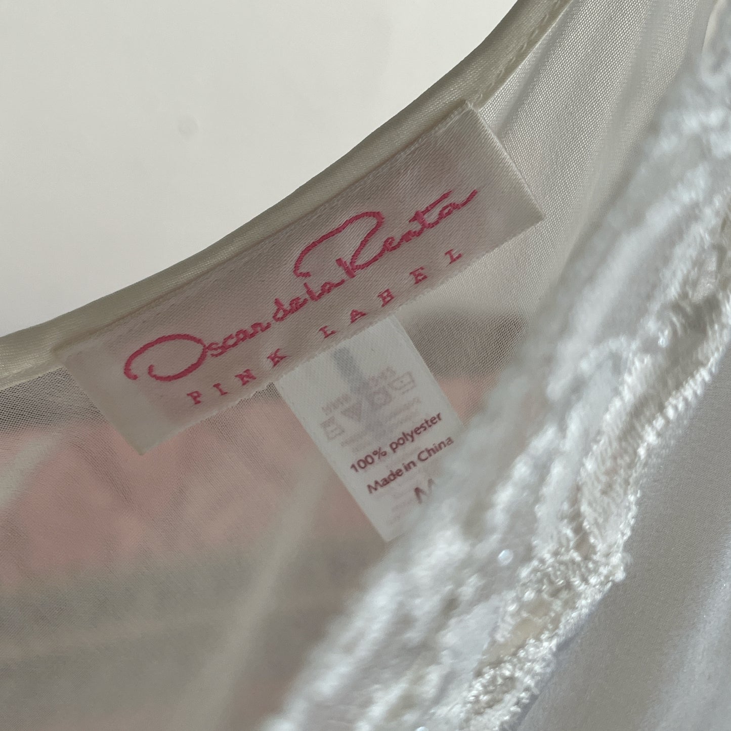 Vintage Oscar De La Renta Pink Label Maxi Slip Dress with Chiffon Skirt and Back Panel Ⓜ⃝