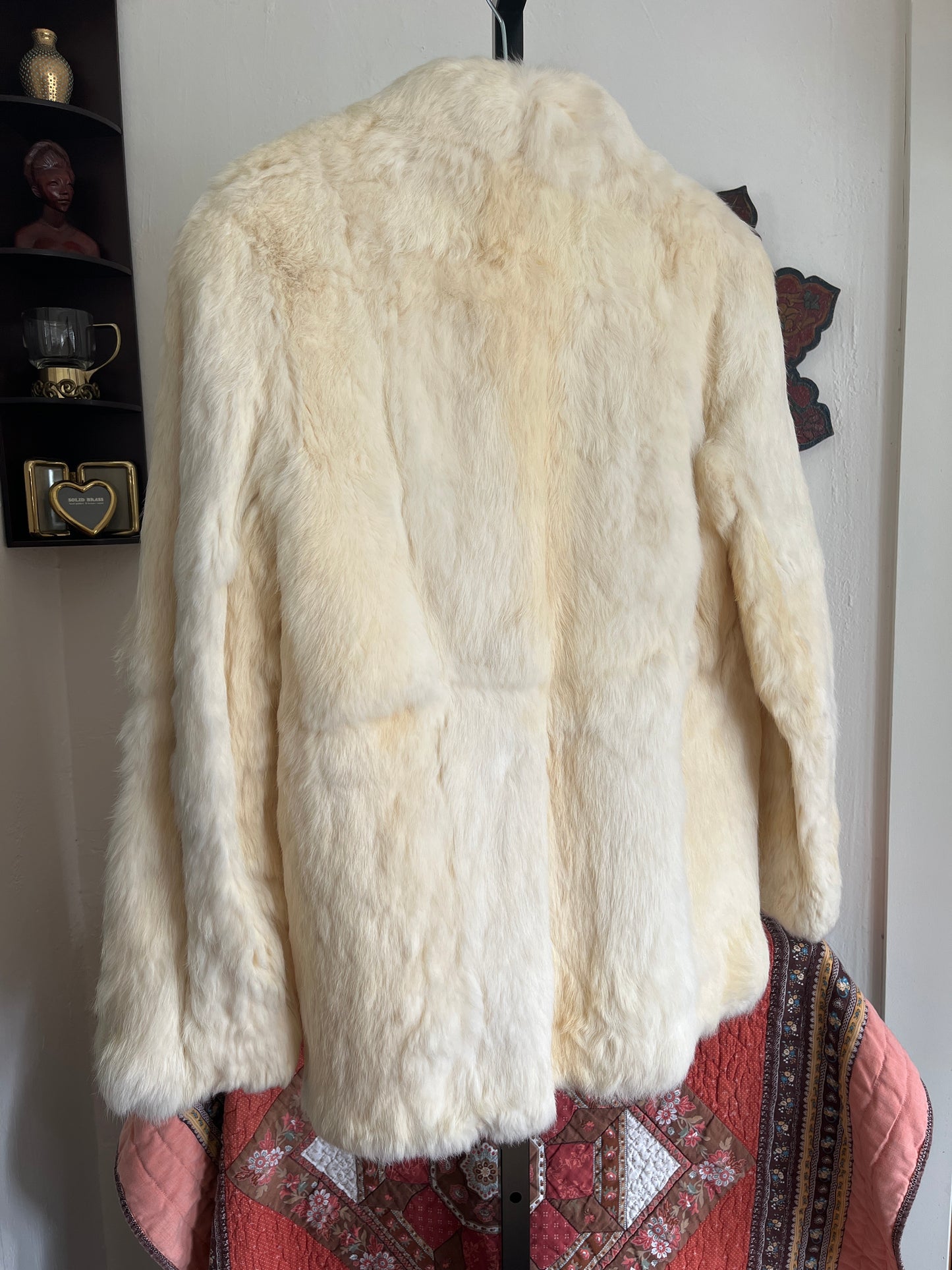 Vintage Jacques Aran Beige Rabbit Fur Jacket | Ⓜ⃝