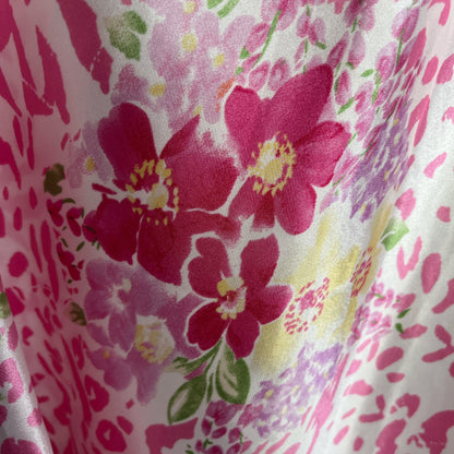 Vintage Morgan Taylor Maxi Floral Slip Dress with Ruffle Collar Ⓜ⃝