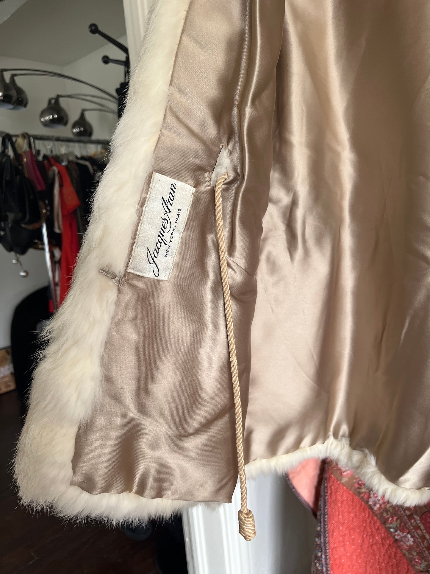Vintage Jacques Aran Beige Rabbit Fur Jacket | Ⓜ⃝