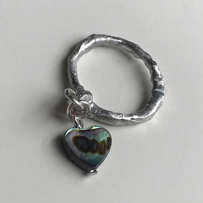 Abalone Heart Strung | Custom Size