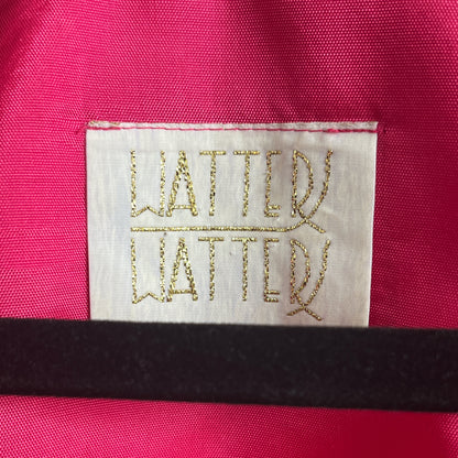 Vintage Watters Watters 80s Powersuit in Hot Pink w Faux Pearl Buttons Ⓢ