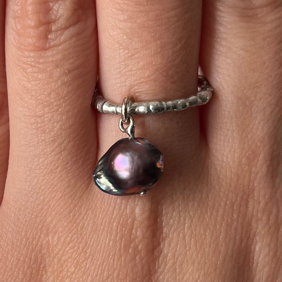 Black Pearl Drop | Custom Size